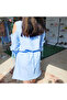 Women's Blue Cold shoulder Dress - 4