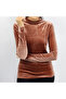 Women's Brown Long Sleeve T-Shirt - 8