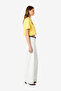 Women's Dsy Ylw Theo Linen Oversized Collar Top - 4