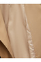 Long Sleeve Pocketed Double-Breasted Belted Gabardine Trench Coat - 4