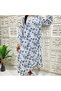 Women's Floral Round neck Long sleeve Maxi Dress - 4