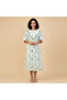 Women's Floral Round neck Midi Dress