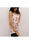 Women's Red Floral Round Neck Blouse - 5