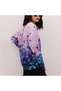 Women's Purple Floral Sweetheart Neck Blouse - 3