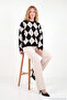 Baklava Patterned Crew Neck Soft Textured Sweater Women's Sweater 4615266 - 6