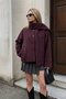 Detachable Shawl Detailed Buttoned Textured Short Coat Women's Coat 6810429