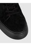 Black Genuine Leather Thick Sole Men's Sneaker - 5