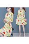 Women's Apricot Floral Dress - 4
