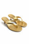 Vela Gold Flip-Flop Heeled Slippers - 2