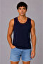 Men's Athlete Crew Neck Sleeveless Summer Tank Top - Navy Blue
