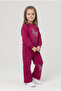 Girl's 2-Strand Combed Cotton Top and Bottom Set with Butterfly Stone Print, Comfortable Fit Sweatshirt & Wide-Leg Pants, Ages 2-6 - 3