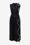 Women's Black/Linen White Alexis Poplin Corsage Dress - 6