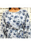 Women's Floral Round neck Long sleeve Maxi Dress - 5