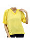 Women's Yellow V-Neck Blouse - 4