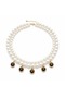 Stone Charm Pearl 2-Piece Necklace