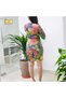 Women's Floral Bodycon Long sleeve Dress - 8