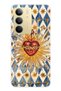 Realme C75 Compatible Vintage Sun and Heart Pattern Transparent Phone Case