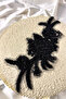 Beaded and Sequin Embroidered Floral Applique