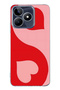 Realme Note 50 4g Compatible Red Ying Yang Pattern Transparent Phone Case