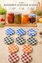 10 Pieces Hygienic Packaged Jar Lids – Multi-Colored Plaid Pattern Metal Canning Jar Lids – 82 mm