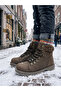 Genuine Leather Brown Zippered Daily Orthopedic Children's Boots - 3