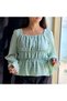 Women's Plaid Square Neck Shirt - 5
