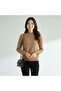 Women's Khaki High Neck Sweater - 5
