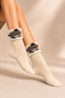 Women's Patterned Curly Terry Lambswool Socks 4-Piece Socks - 2