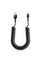 USB C to C Cable, Fast Charging & Data Transfer, Durable Spring Design, Tangle-Free, Stretchable Cor