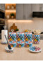 Kitchen Set - Dowry Set 105 Flat Lids 10 Pieces Lemon Checker Color Pattern Silver