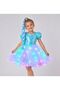 Sequined Blue Light up Dress Costume Elsa Princess Wedding Feast Party Birthday Special Occasion (Single Dress Sold)