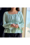 Women's Plaid Square Neck Shirt