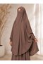 Afghan Takar Sharif Medina Silk Double Hijab Set with Veil and Without Veil - 5