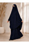 Afghan Takar Sharif Medina Silk Double Hijab Set with Veil and Without Veil - 6