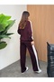 Women's White Piping Zippered Tracksuit Set - 2