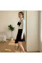 Women's White High Neck Sweater - 4