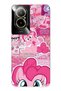 Realme 12 Lite Compatible Pink Pony Patterned Transparent Phone Case