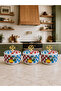 Kitchen Set - Dowry Set 105 Flat Lids 10 Pieces Lemon Checker Color Pattern Gold - 3