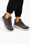 Knitwear Poly Sole Smart Lace-Up Children's Sports Shoes Gray - Red - 4