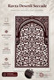 Ravza Patterned Prayer Rug with Fringes and Non-Slip Base - Quality Prayer Mat - Burgundy