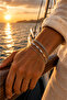 Men's Steel Detailed 3-Piece Bracelet Set Combination - 2