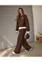Unisex Women's and Men's Monogram Printed Oversize 3 Thread Crew Neck Sweatshirt and Baggy Sweatpants