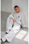 Unisex Women's and Men's Monogram Printed Oversize 3 Thread Crew Neck Sweatshirt and Baggy Sweatpants - 2