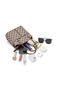 Women's Coffee Geometric Handbag - 4
