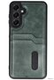 Zngzrmll Galaxy A16 5g Case Sara Leather Case with Business Card Holder - (173112) Dark Green