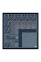 Patterned Twill Scarf Mix Blue - 6