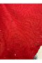 Red Sequined Embroidered Lace Fabric - Sparkling Evening Dress & Gown Guipure Fabric - 3