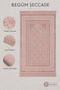 Begüm Woven Prayer Rug with Fringes and Textured Bottom Base |   Pink