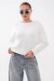 Women's Boat Neck Bat Sleeve Modal Sweatshirt 265139 - - 3
