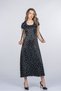 Women's Summer Black Carla Bow Collar Detailed Maxi Dress 50402